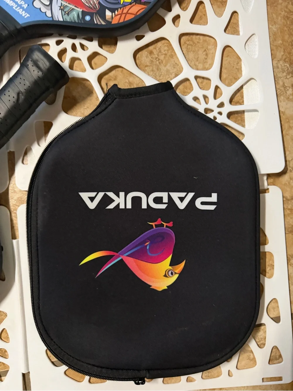 Padilla Black Graphic Pickleball Paddle - Colorful Design